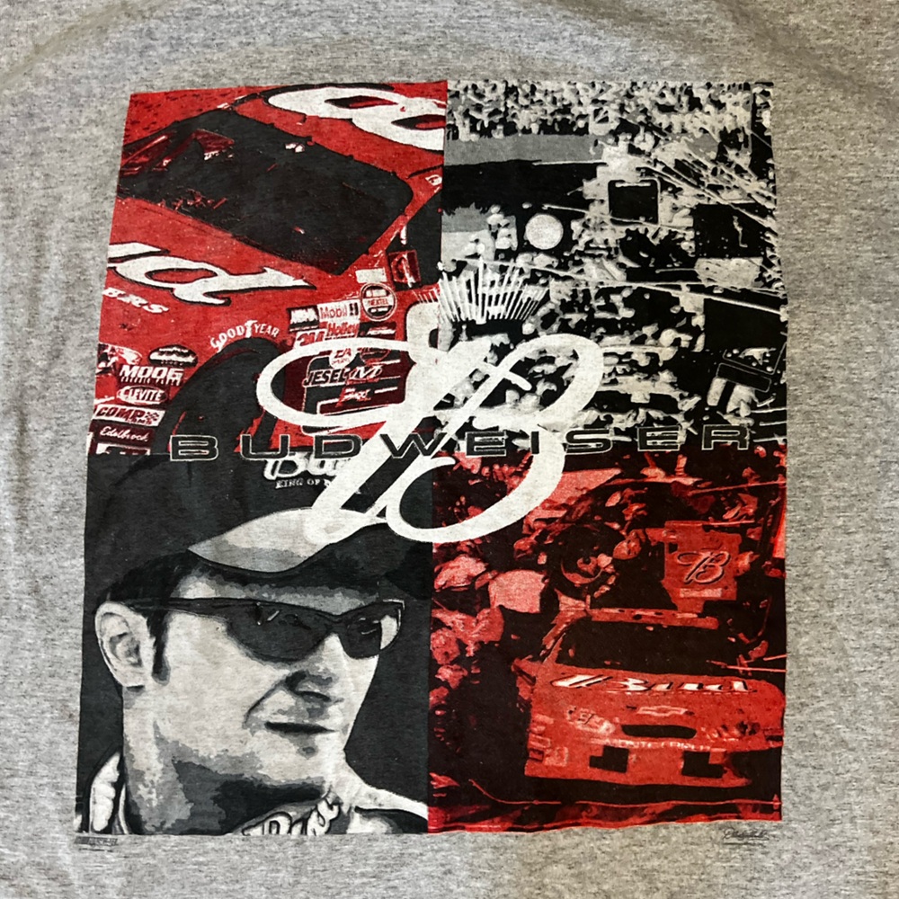 Chase Authentics Dale Earnhardt Jr Gray Embroidered NASCAR T-Shirt - Picture 6 of 8